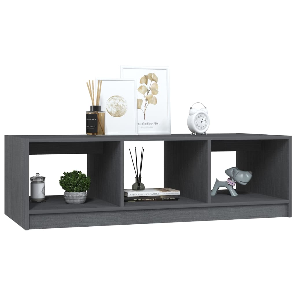 Salontafel 0X50X34 Cm Massief Grenenhout Grijs