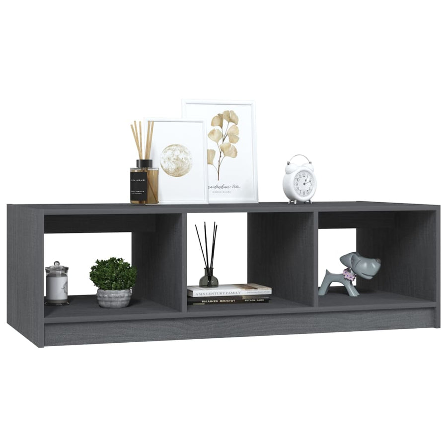 Salontafel 0X50X34 Cm Massief Grenenhout Grijs