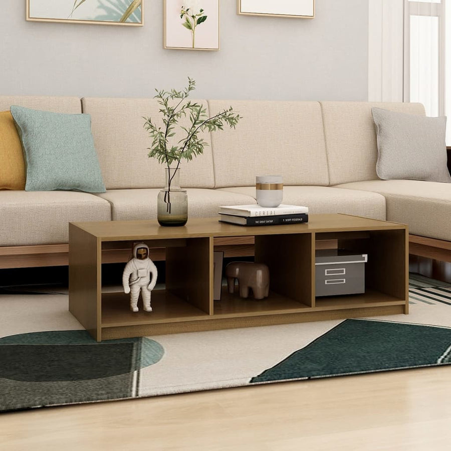 Salontafel 0X50X34 Cm Massief Grenenhout Honingbruin