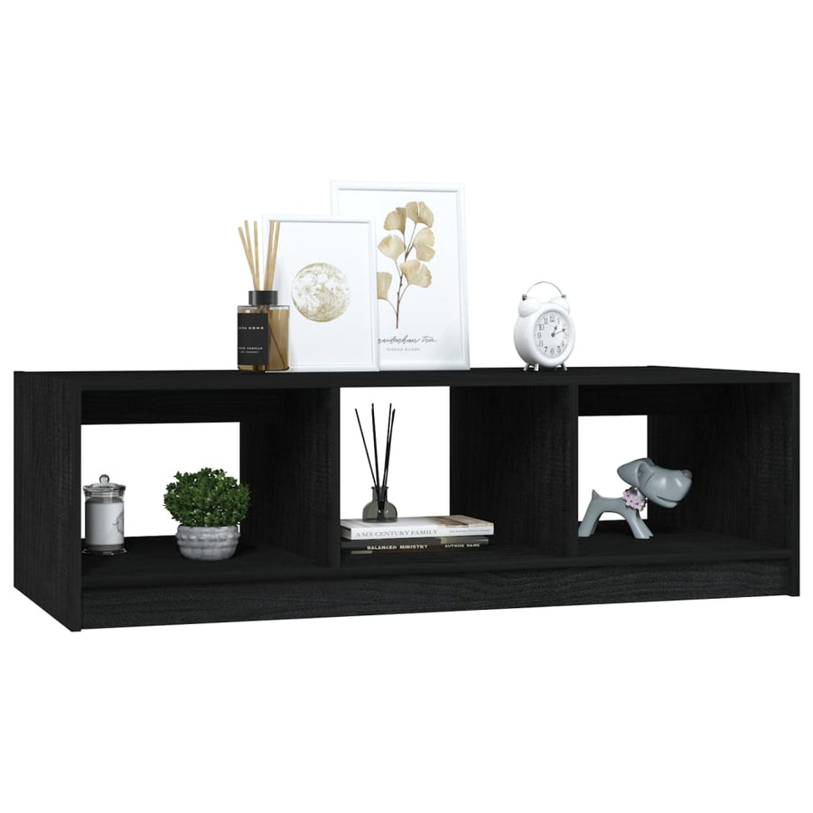 Salontafel 0X50X34 Cm Massief Grenenhout Zwart