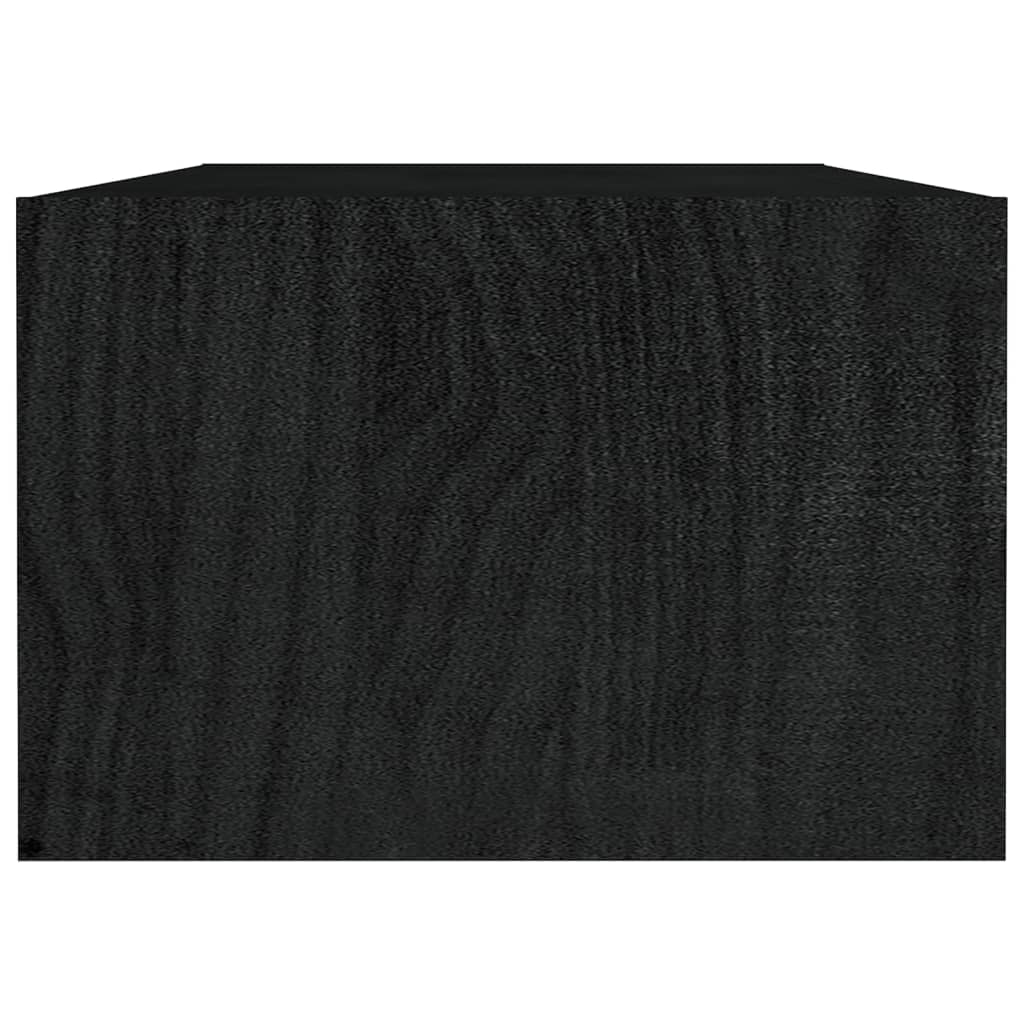 Salontafel 0X50X34 Cm Massief Grenenhout Zwart