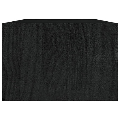 Salontafel 0X50X34 Cm Massief Grenenhout Zwart