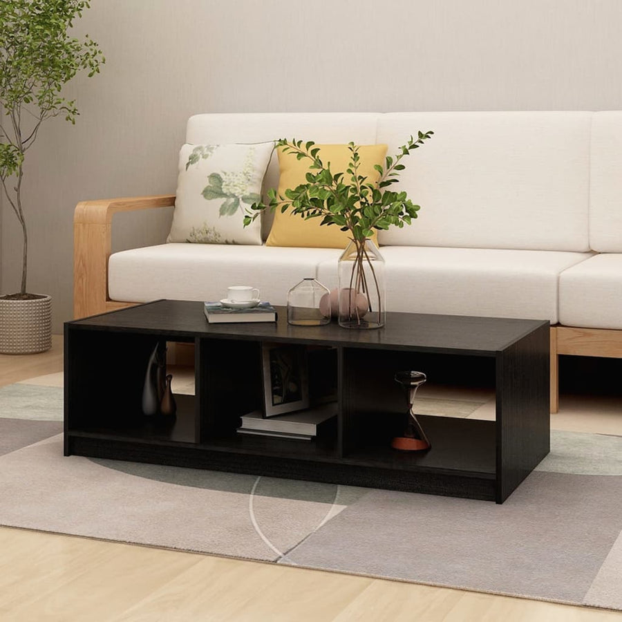 Salontafel 0X50X34 Cm Massief Grenenhout Zwart