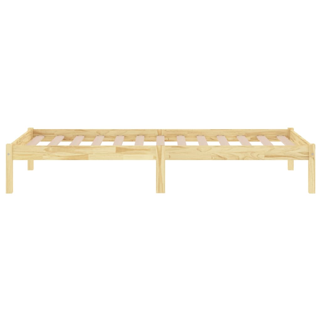 Bedframe Massief Hout Small Single 75 x 190 cm Naturel
