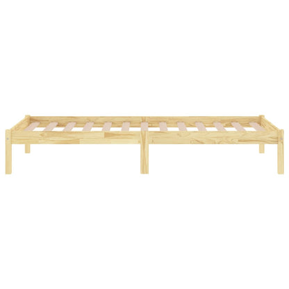 Bedframe Massief Hout Small Single 75 x 190 cm Naturel