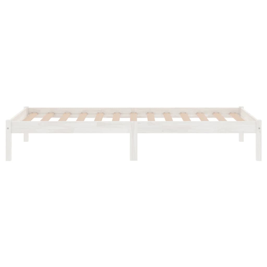 Bedframe Massief Hout 75 x 190 cm Wit