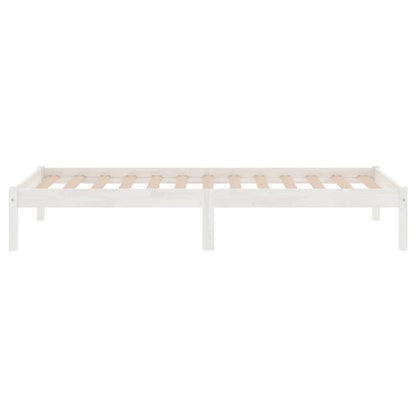 Bedframe Massief Hout 75 x 190 cm Wit