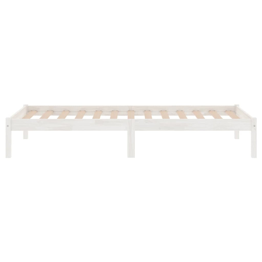 Bedframe Massief Hout 75 x 190 cm Wit