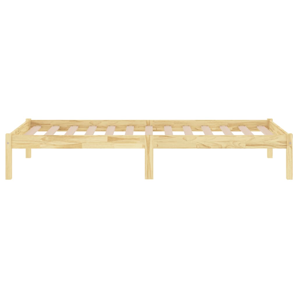 Bedframe Massief Hout 90 x 190 cm Naturel