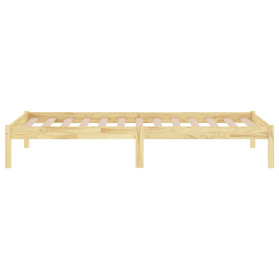 Bedframe Massief Hout 90 x 190 cm Naturel