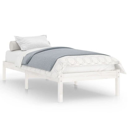 Bedframe Massief Hout 90 x 190 cm Wit