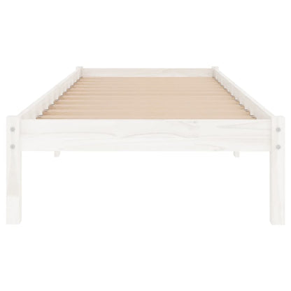 Bedframe Massief Hout 90 x 190 cm Wit