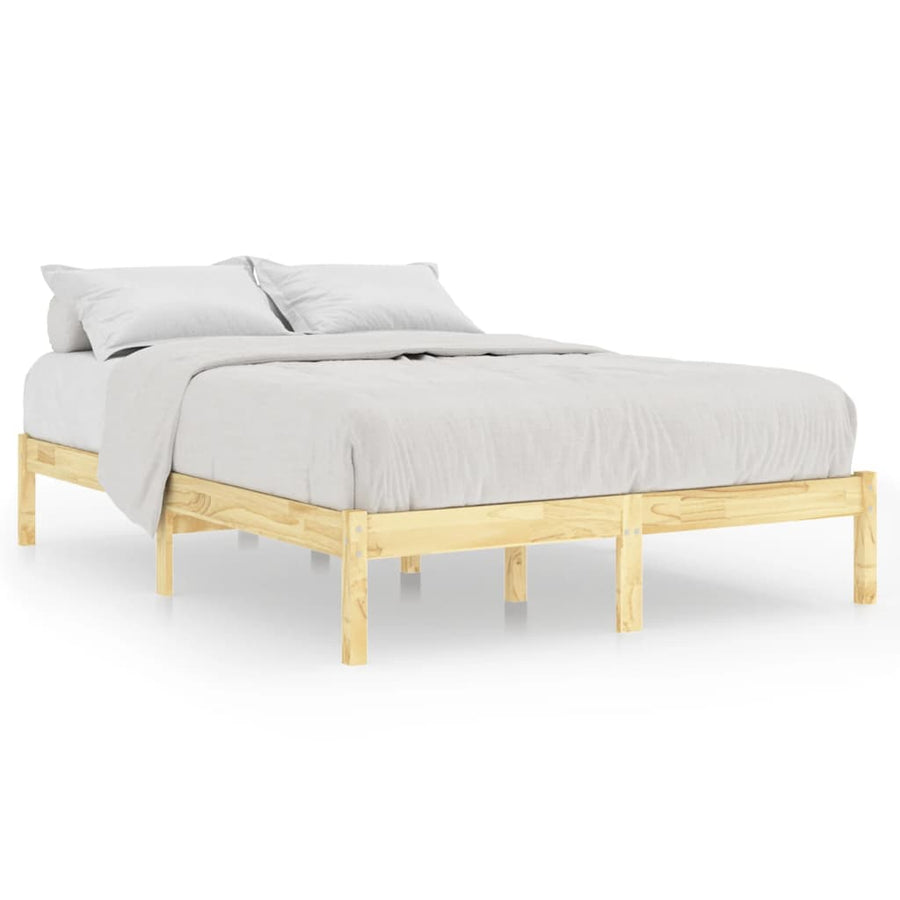 Bedframe Massief Hout Small Double 120 x 190 cm Naturel
