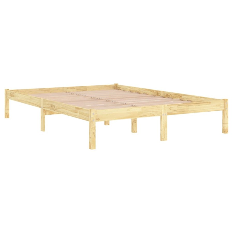 Bedframe Massief Hout Small Double 120 x 190 cm Naturel