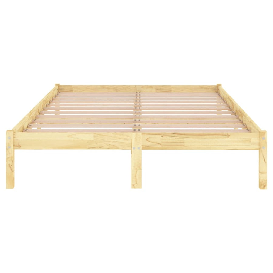 Bedframe Massief Hout Small Double 120 x 190 cm Naturel