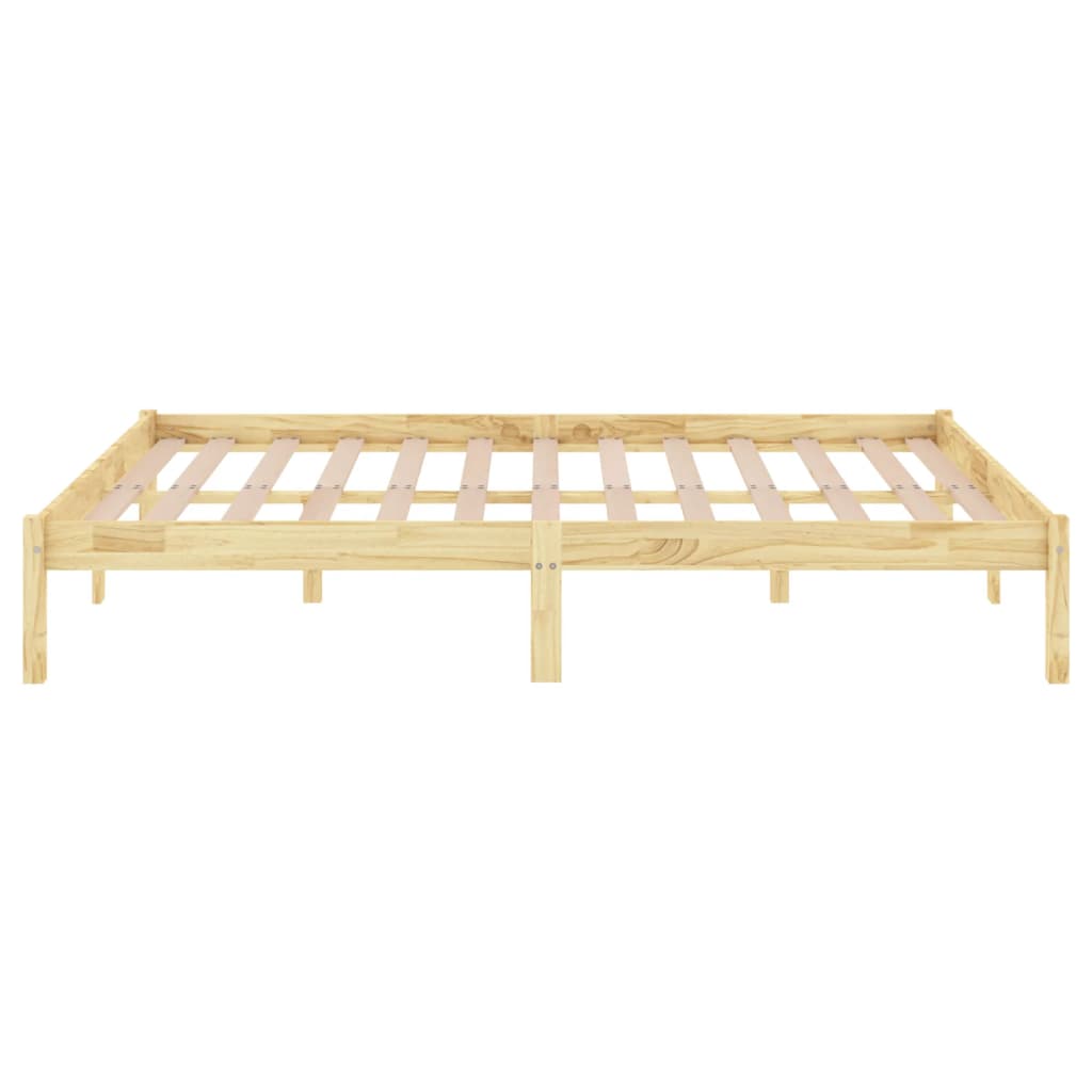 Bedframe Massief Hout Small Double 120 x 190 cm Naturel