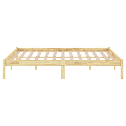 Bedframe Massief Hout Small Double 120 x 190 cm Naturel