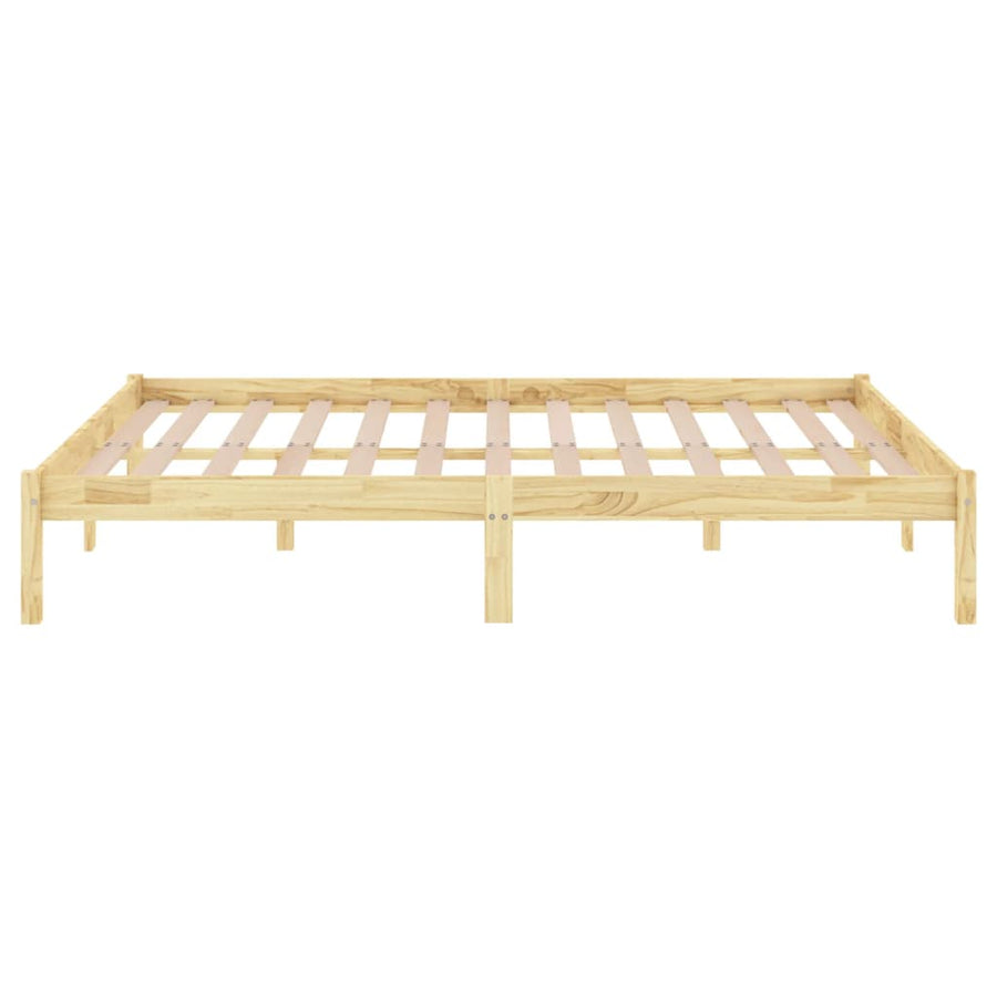 Bedframe Massief Hout Small Double 120 x 190 cm Naturel