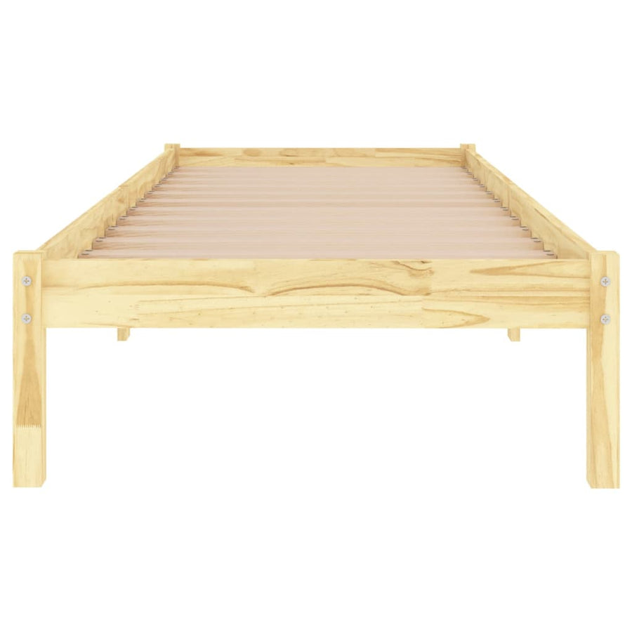 Bedframe Massief Grenenhout 90 x 200 cm Naturel