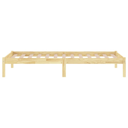 Bedframe Massief Grenenhout 90 x 200 cm Naturel