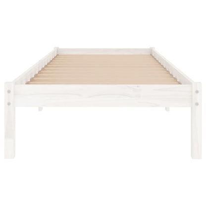 Bedframe Massief Grenenhout 100 x 200 cm Wit