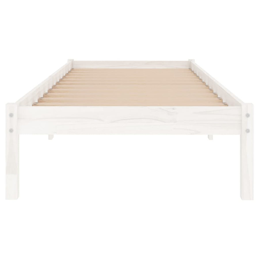 Bedframe Massief Grenenhout 100 x 200 cm Wit