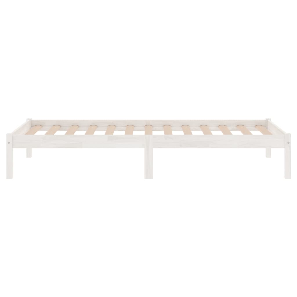 Bedframe Massief Grenenhout 100 x 200 cm Wit
