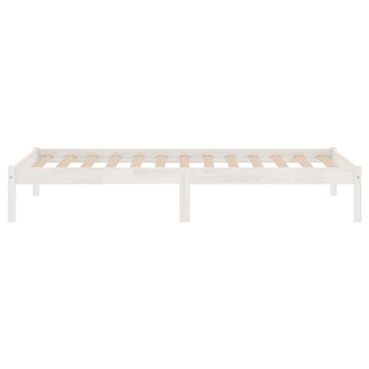 Bedframe Massief Grenenhout 100 x 200 cm Wit