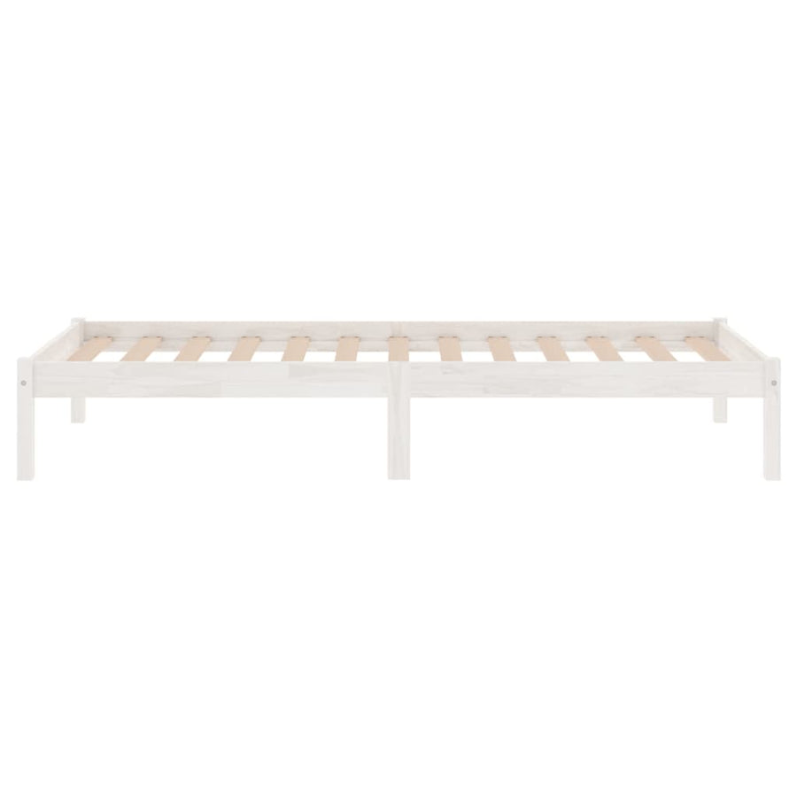 Bedframe Massief Grenenhout 100 x 200 cm Wit