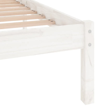 Bedframe Massief Grenenhout 120 x 200 cm Wit