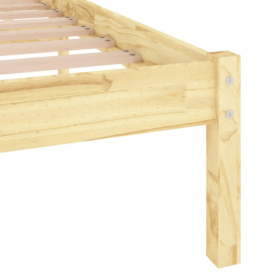 Bedframe Massief Grenenhout 140 x 200 cm Naturel