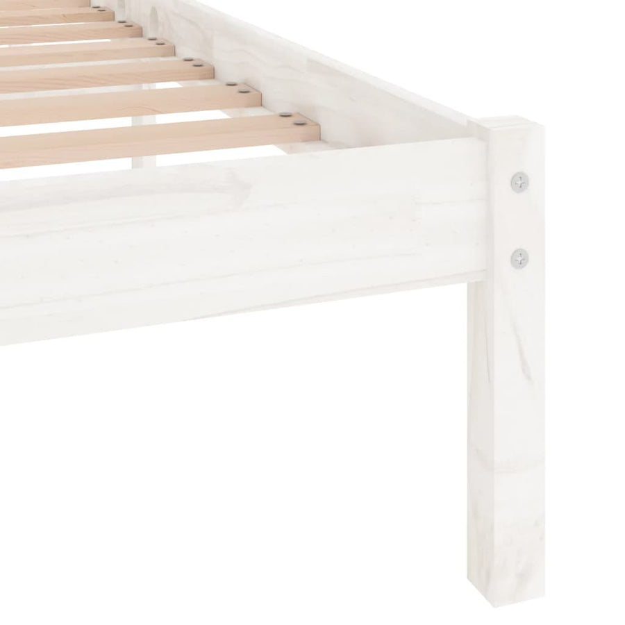 Bedframe Massief Grenenhout 140 x 200 cm Wit