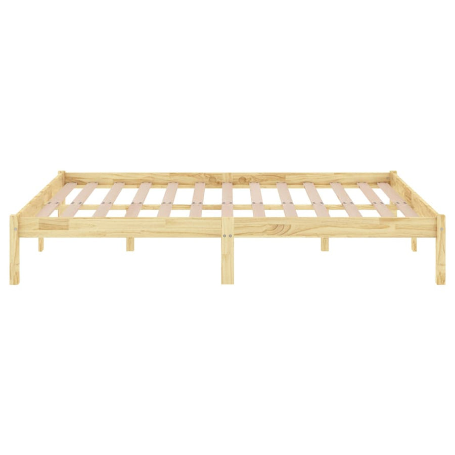Bedframe Massief Hout King Size 150 x 200 cm Naturel