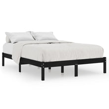 Bedframe Massief Hout 150 x 200 cm Zwart