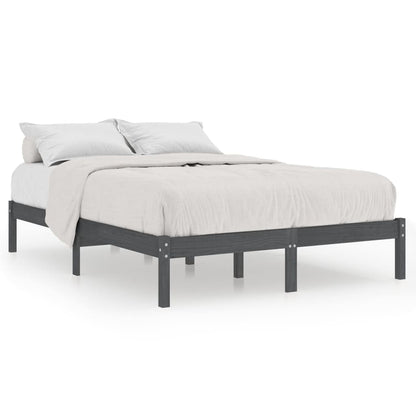 Bedframe Massief Grenenhout 200 x 200 cm Grijs