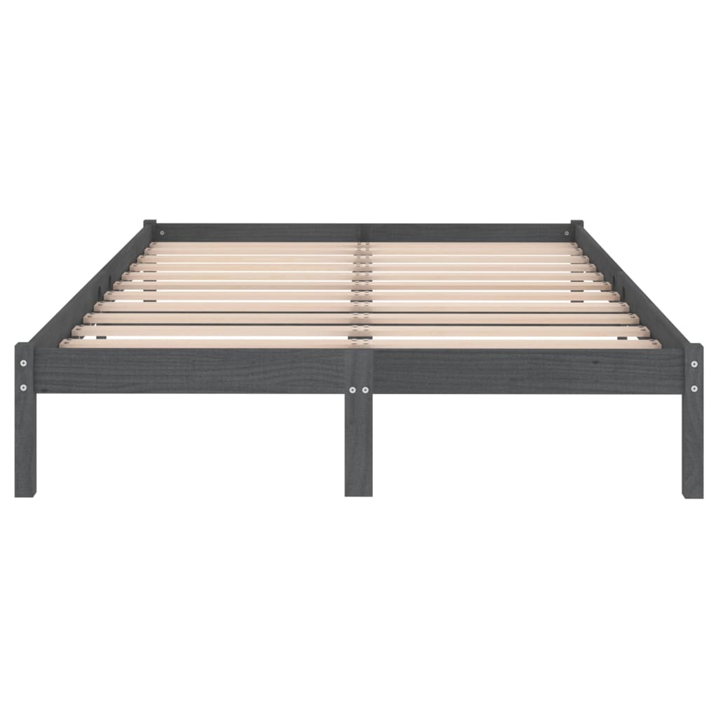 Bedframe Massief Grenenhout 200 x 200 cm Grijs