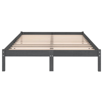 Bedframe Massief Grenenhout 200 x 200 cm Grijs
