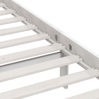 Bedframe Massief Grenenhout Uk Small Single 75 x 190 cm Wit