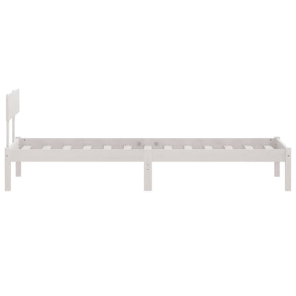 Bedframe Massief Grenenhout Uk Single 90 x 190 cm Wit
