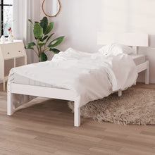 Bedframe Massief Grenenhout Uk Single 90 x 190 cm Wit