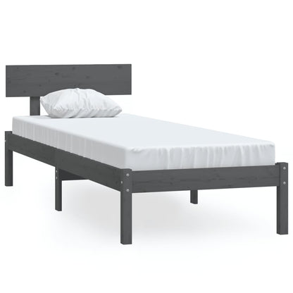 Bedframe Massief Grenenhout Uk Single 90 x 190 cm Grijs