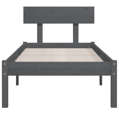 Bedframe Massief Grenenhout Uk Single 90 x 190 cm Grijs