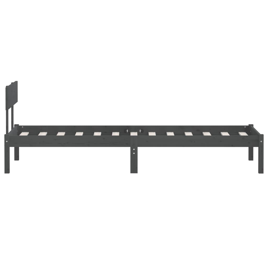 Bedframe Massief Grenenhout Uk Single 90 x 190 cm Grijs
