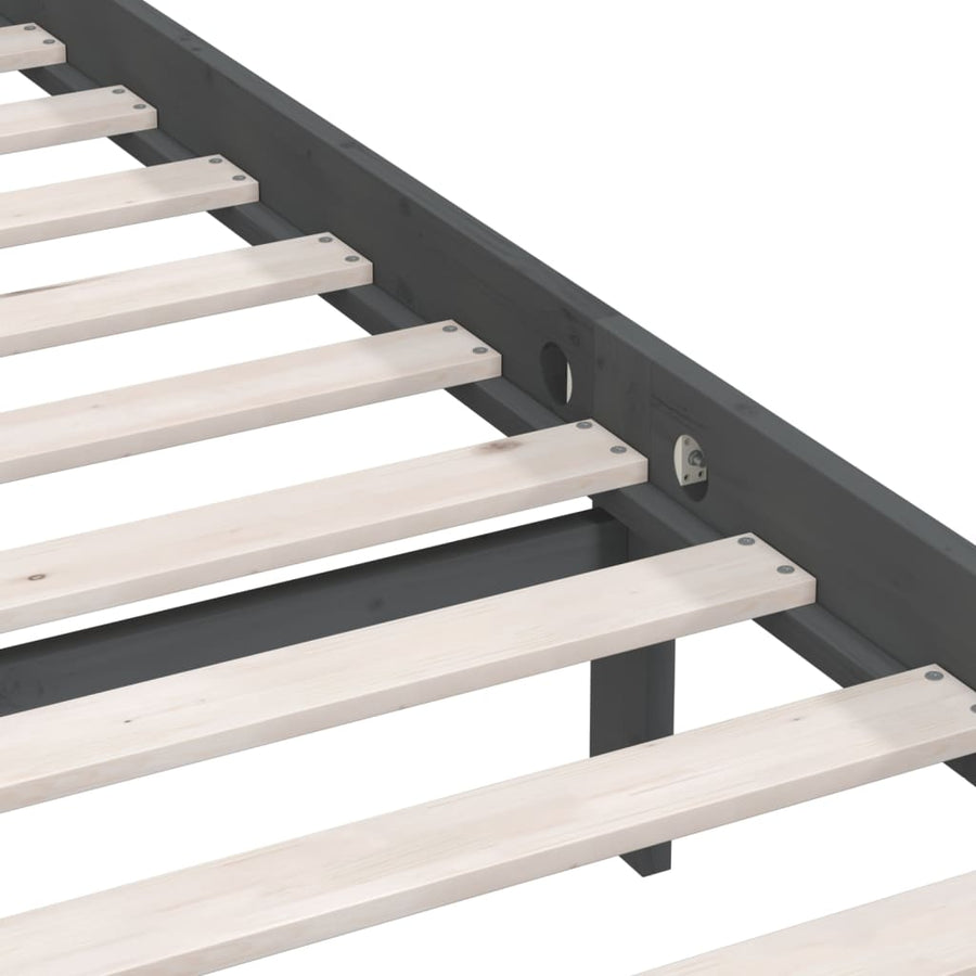 Bedframe Massief Grenenhout Uk Single 90 x 190 cm Grijs