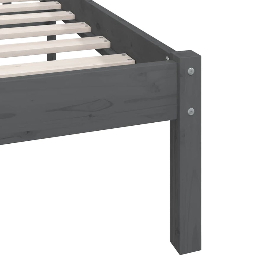 Bedframe Massief Grenenhout Uk Single 90 x 190 cm Grijs