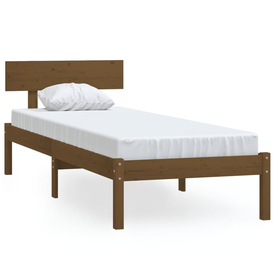 Bedframe Massief Grenenhout Uk Single 90 x 190 cm Honingbruin
