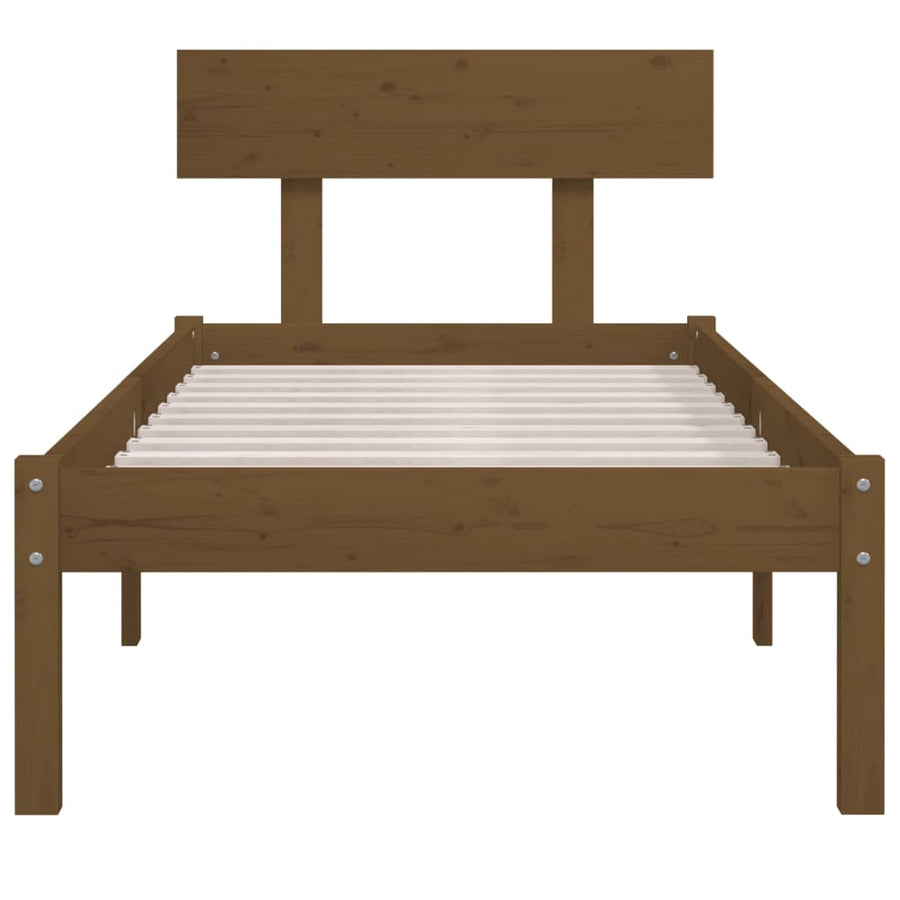 Bedframe Massief Grenenhout Uk Single 90 x 190 cm Honingbruin