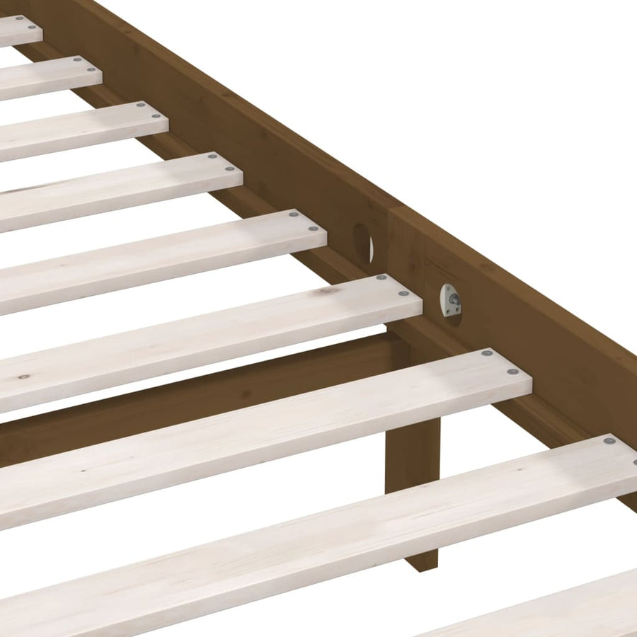 Bedframe Massief Grenenhout Uk Single 90 x 190 cm Honingbruin
