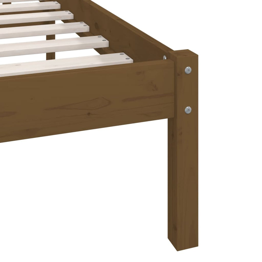 Bedframe Massief Grenenhout Uk Single 90 x 190 cm Honingbruin
