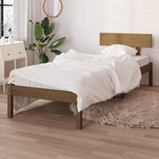 Bedframe massief grenenhout 90x190 cm honingbruin
